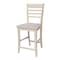 International Concepts Roma Counter Height Stool, 24" Seat Height, Unfinished S-3102 - alternate 1